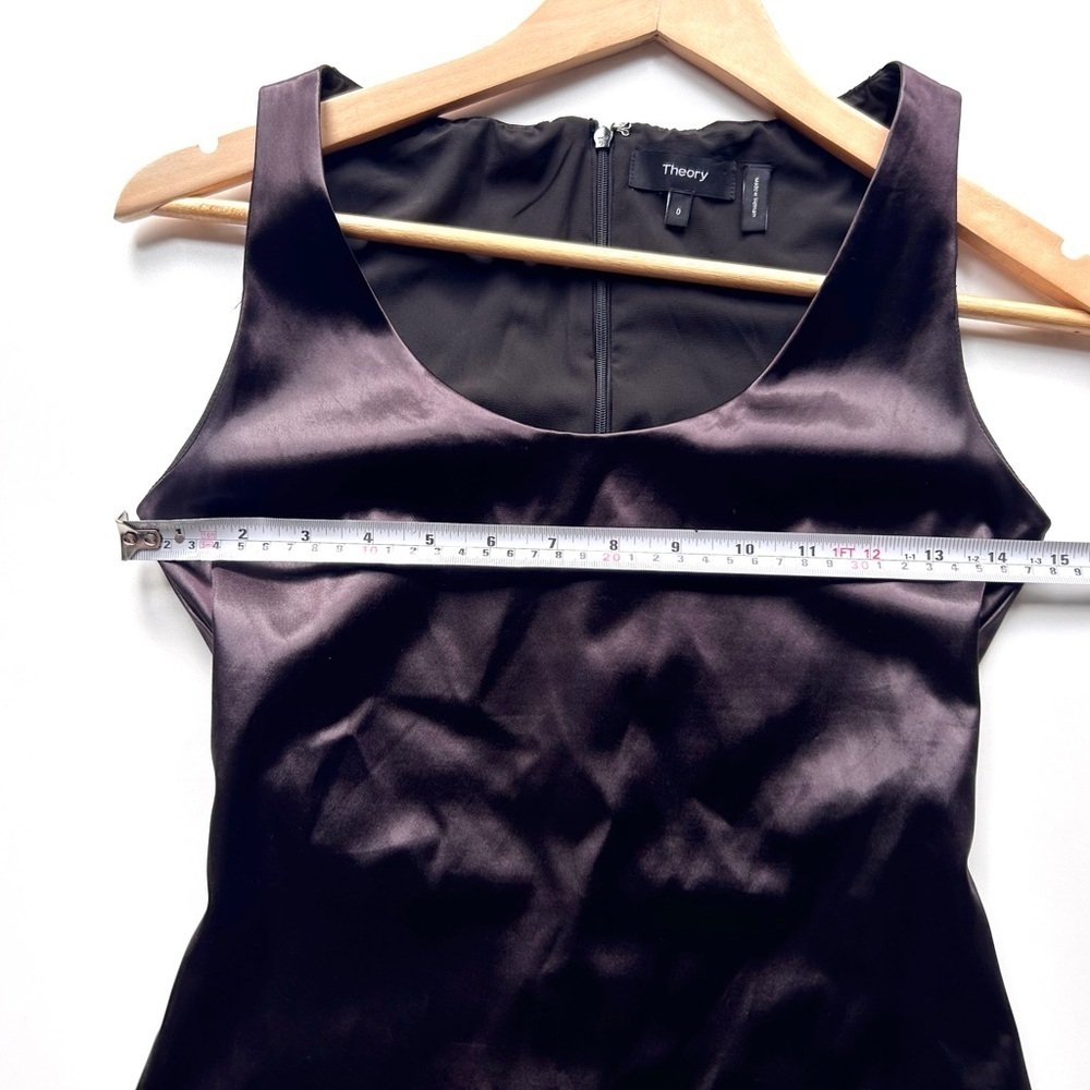 Theory Fitted Midi Dress stretch faux leather size 0 - Picture 6 of 8